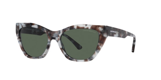 Sonnenbrillen Emporio Armani EA 4176 (509771) farbe shiny blue havana form cat-eye gläser green