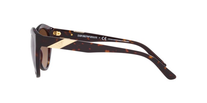 Sonnenbrillen Emporio Armani EA 4178 (587913) farbe shiny havana form schmetterling gläser gradient brown