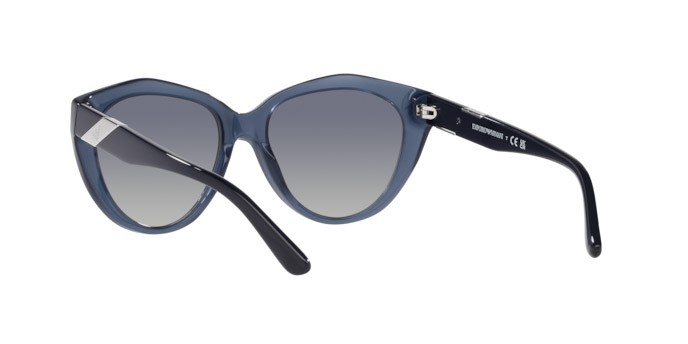 Sonnenbrillen Emporio Armani EA 4178 (59114L) farbe blu trasparente form schmetterling gläser blu sfumato
