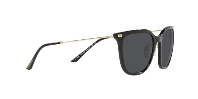 Sonnenbrillen Emporio Armani EA 4181 (500187) farbe shiny black form cat-eye gläser dark grey