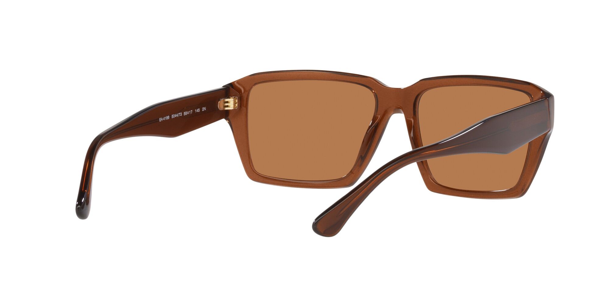 Sonnenbrillen Emporio Armani EA 4186 (504473) farbe marrone trasparente lucido form rechteckig gläser marrone
