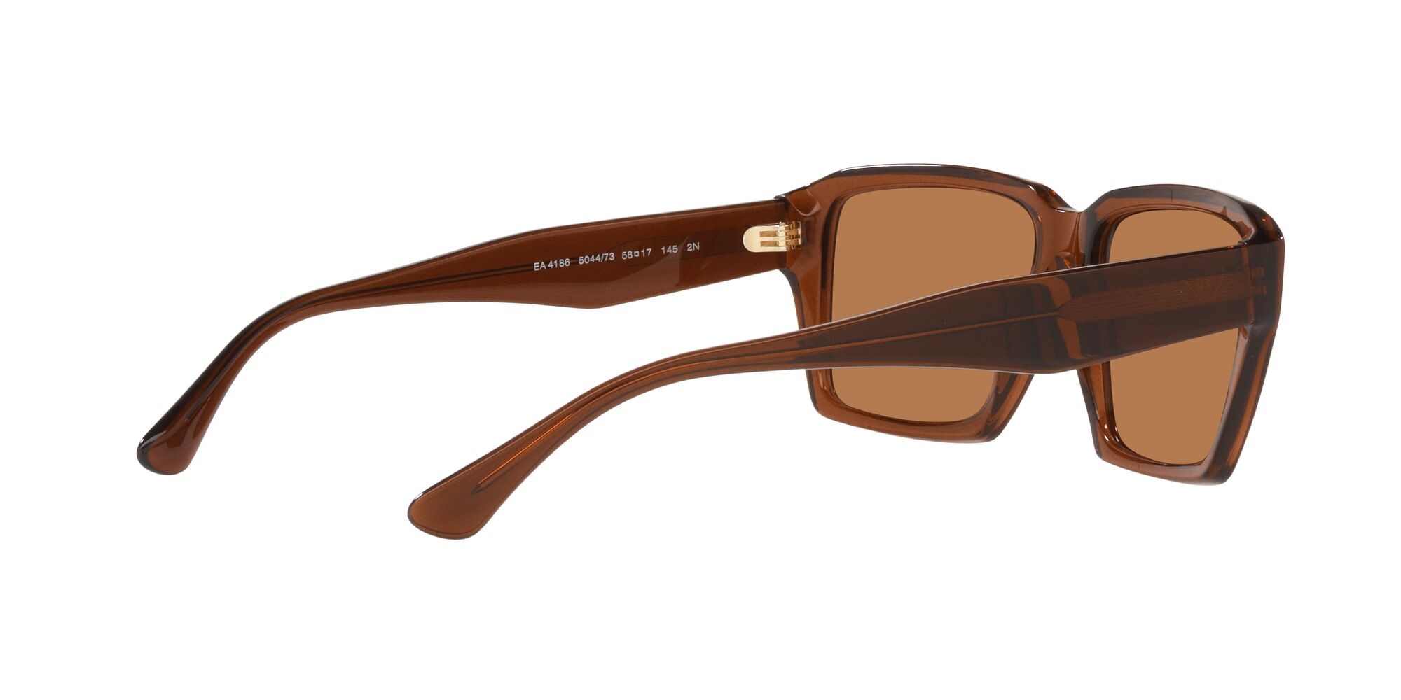 Sonnenbrillen Emporio Armani EA 4186 (504473) farbe marrone trasparente lucido form rechteckig gläser marrone