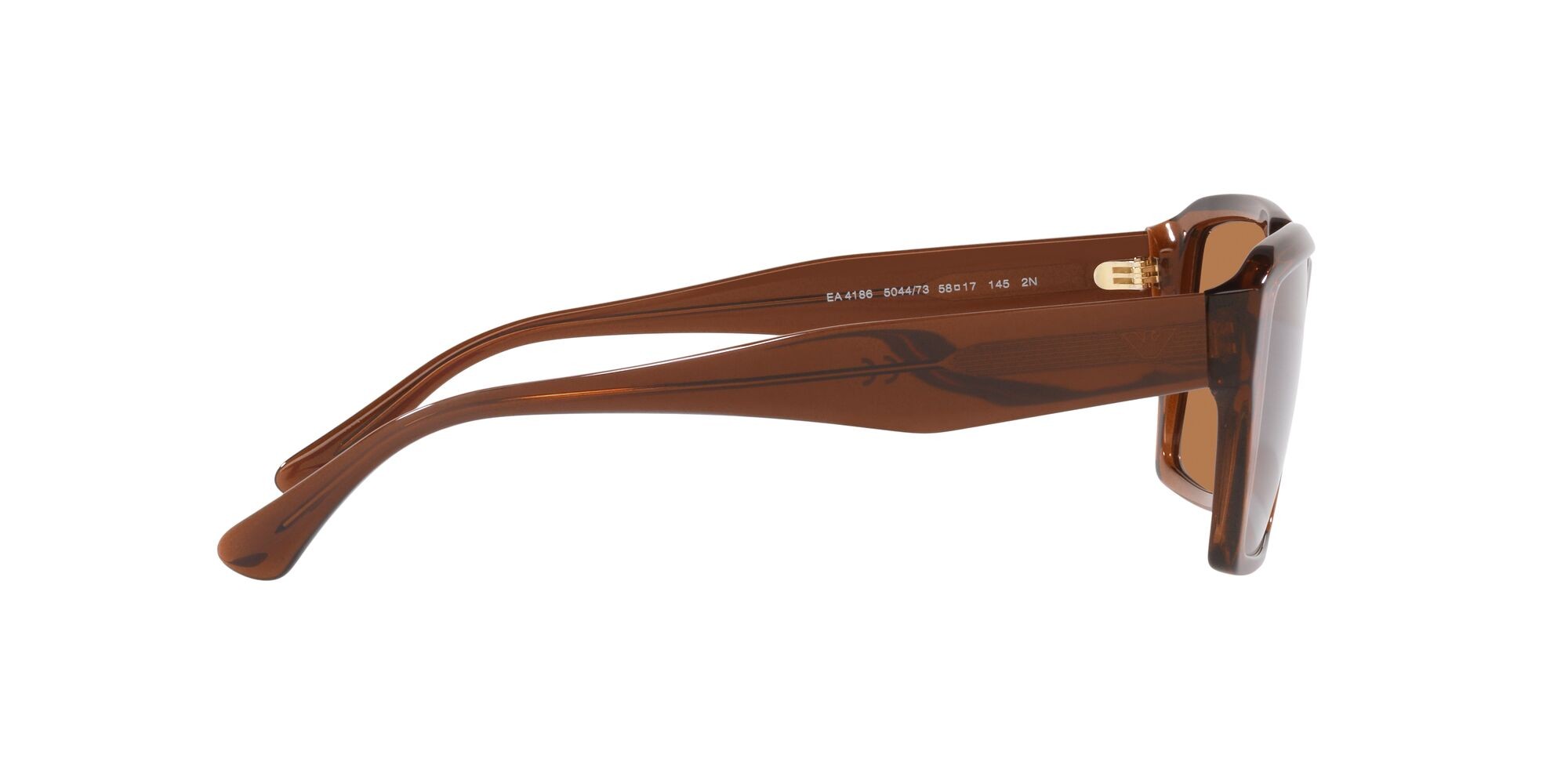 Sonnenbrillen Emporio Armani EA 4186 (504473) farbe marrone trasparente lucido form rechteckig gläser marrone