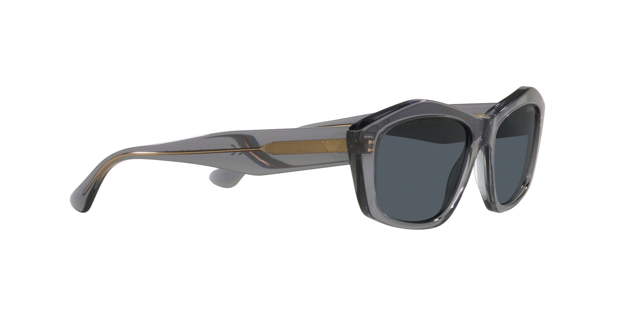 Sunglasses Emporio Armani EA 4187 (502987) color grigio trasparente lucido shape square lenses grigio scuro