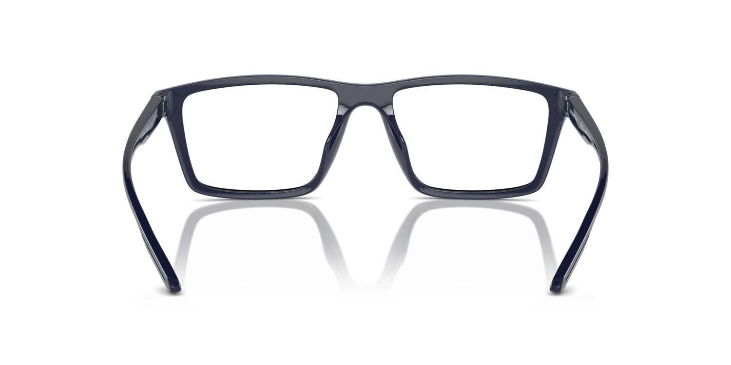 Eyeglasses Emporio Armani EA 4189U (57591W) + Clip on color blu lucido shape rectangle lenses trasparente