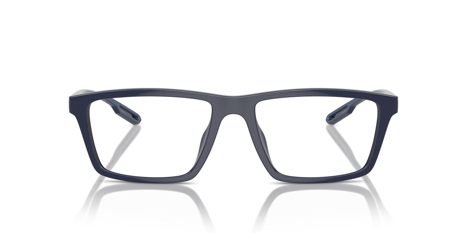 Eyeglasses Emporio Armani EA 4189U (57591W) + Clip on color blu lucido shape rectangle lenses trasparente