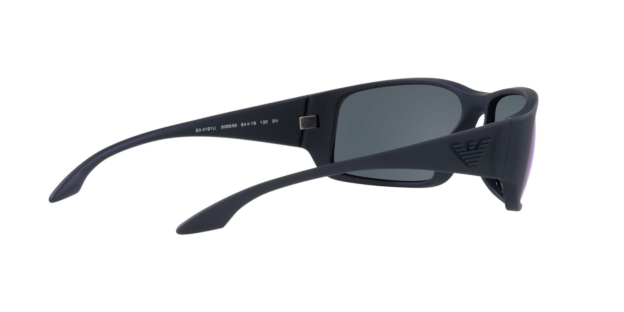 Sonnenbrillen Emporio Armani EA 4191U (506555) farbe rubberised blue form quadratisch gläser blu scuro specchiato blu