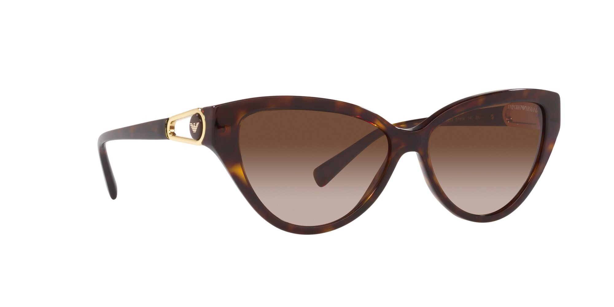 Sonnenbrillen Emporio Armani EA 4192 (502613) farbe havana lucido form cat-eye gläser marrone sfumato