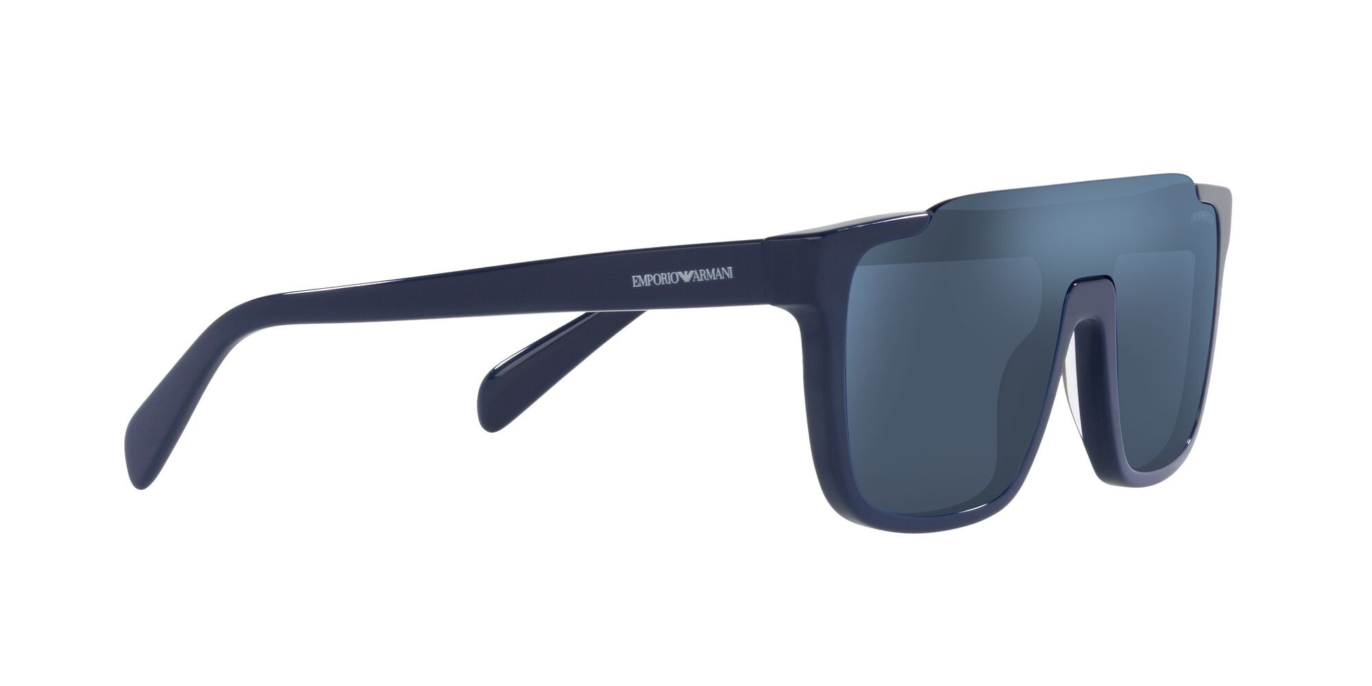 Sonnenbrillen Emporio Armani EA 4193 (514555) farbe blu lucido form quadratisch gläser blu scuro specchiato blu