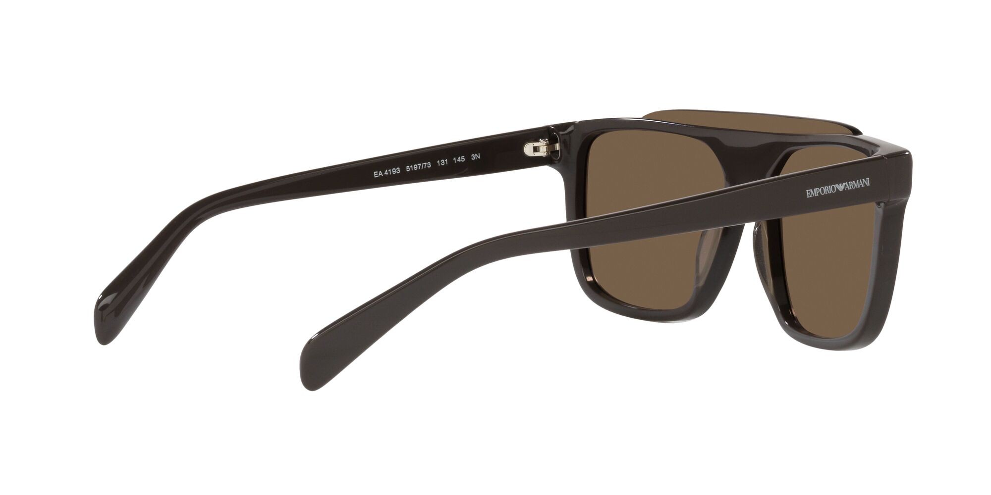 Sonnenbrillen Emporio Armani EA 4193 (519773) farbe grigio lucido form quadratisch gläser marrone scuro