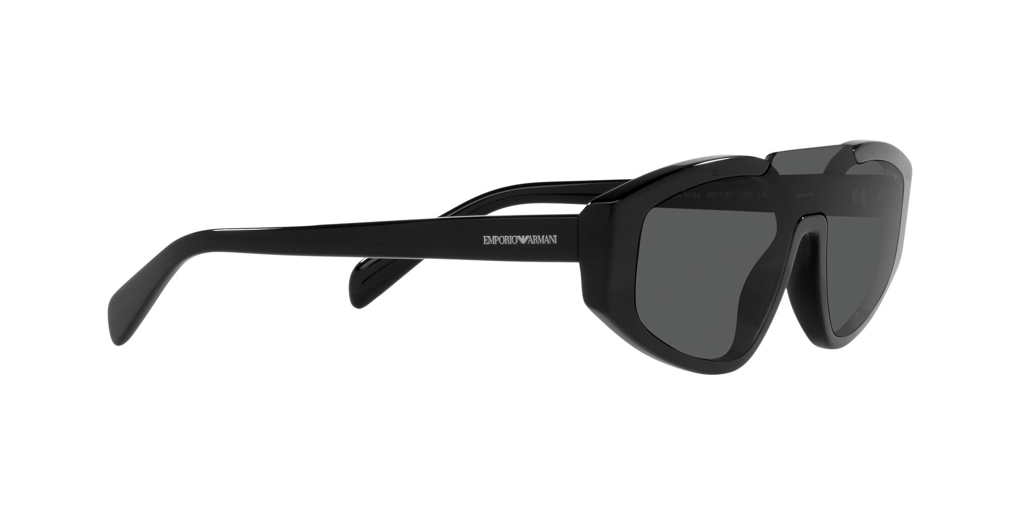 Sonnenbrillen Emporio Armani EA 4194 (501787) farbe nero lucido form cat-eye gläser grigio scuro