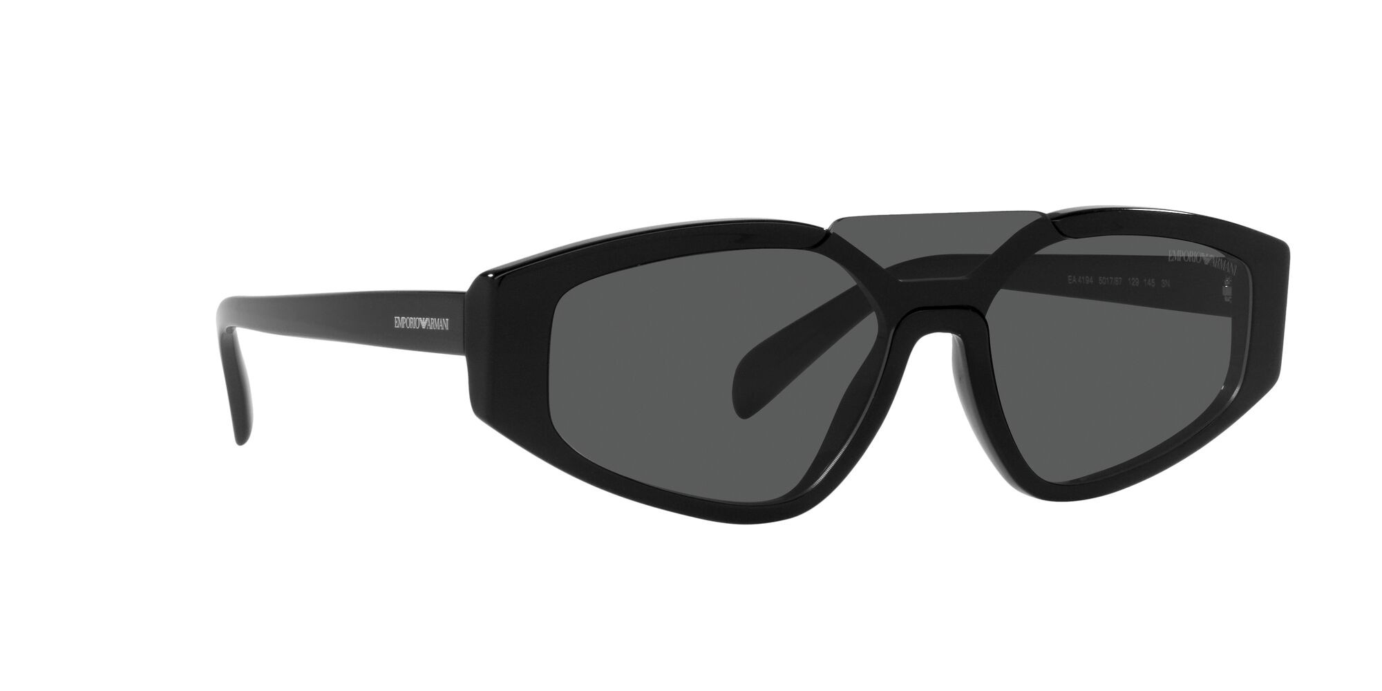Sonnenbrillen Emporio Armani EA 4194 (501787) farbe nero lucido form cat-eye gläser grigio scuro