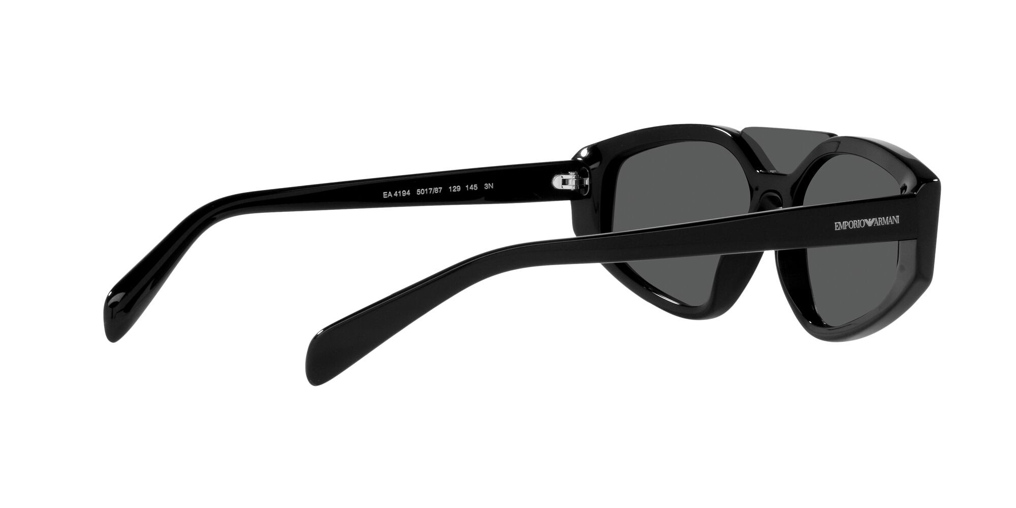 Sonnenbrillen Emporio Armani EA 4194 (501787) farbe nero lucido form cat-eye gläser grigio scuro