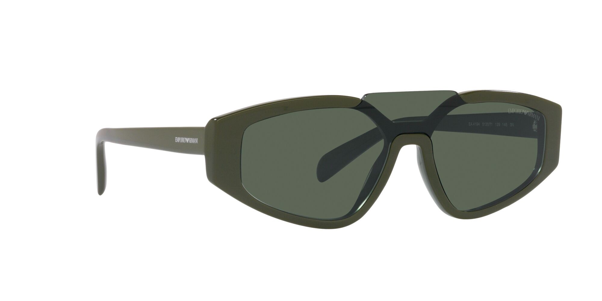 Sonnenbrillen Emporio Armani EA 4194 (512071) farbe verde lucido form cat-eye gläser verde scuro