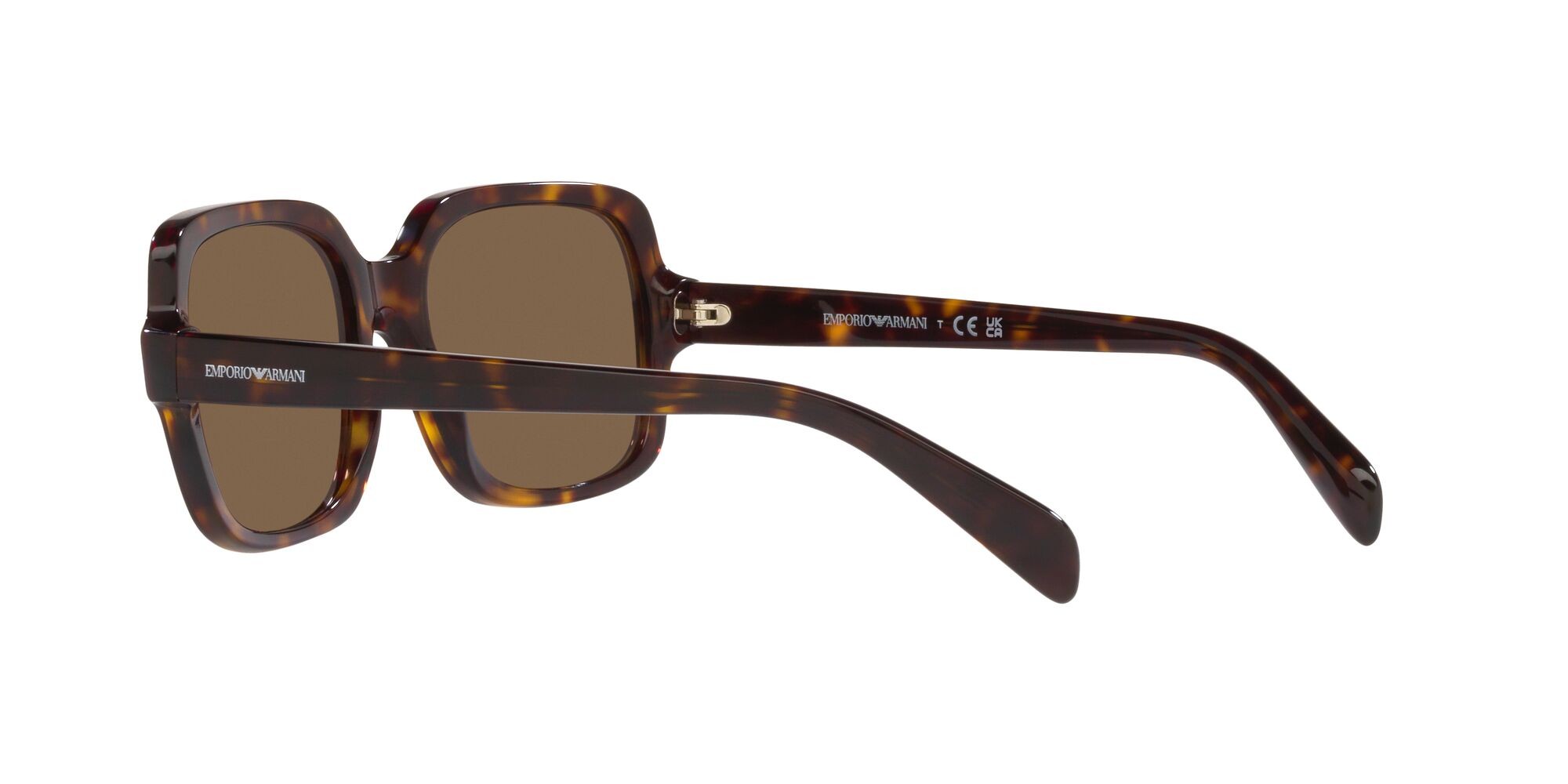 Sonnenbrillen Emporio Armani EA 4195 (502673) farbe havana lucido form quadratisch gläser marrone scuro