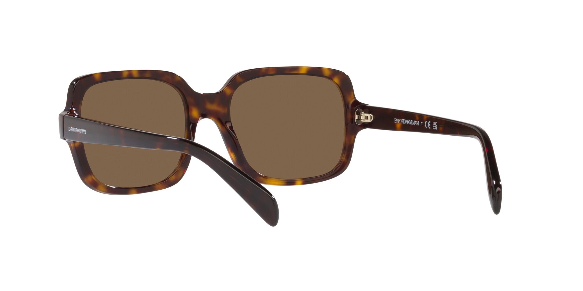 Sonnenbrillen Emporio Armani EA 4195 (502673) farbe havana lucido form quadratisch gläser marrone scuro