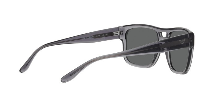 Occhiali da sole Emporio Armani EA 4197 (502987) colore grigio trasparente forma quadrato lenti grigio scuro