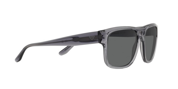 Occhiali da sole Emporio Armani EA 4197 (502987) colore grigio trasparente forma quadrato lenti grigio scuro