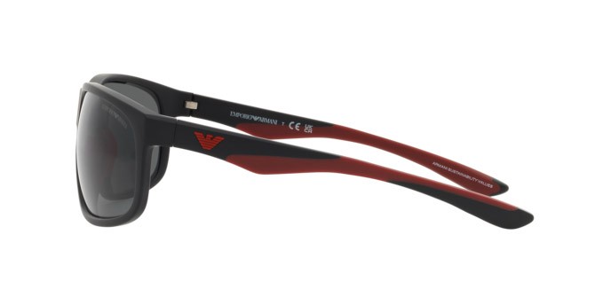Sunglasses Emporio Armani EA 4199U (500187) color nero opaco shape square lenses grigio scuro