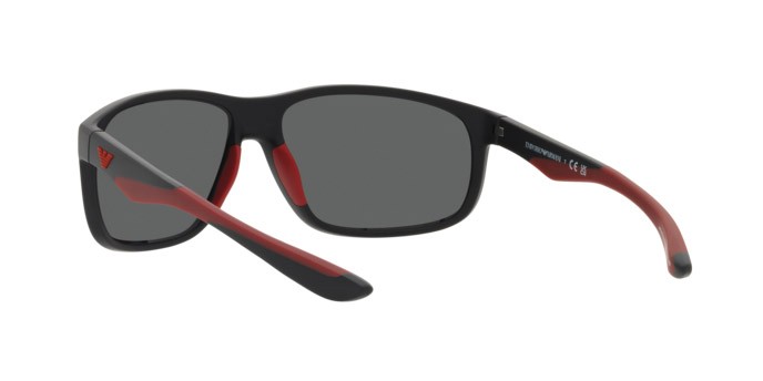 Sunglasses Emporio Armani EA 4199U (500187) color nero opaco shape square lenses grigio scuro