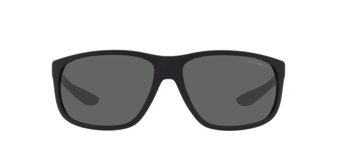 Sunglasses Emporio Armani EA 4199U (500187) color nero opaco shape square lenses grigio scuro