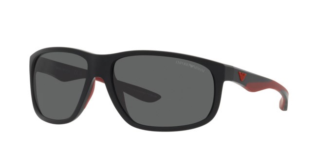 Sunglasses Emporio Armani EA 4199U (500187) color nero opaco shape square lenses grigio scuro