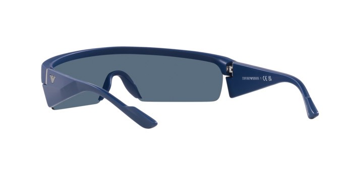 Occhiali da sole Emporio Armani EA 4204U (601380) colore bluette opaco forma rettangolare lenti blu scuro
