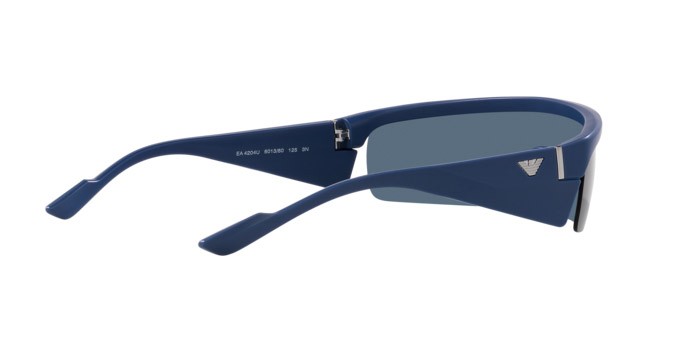 Occhiali da sole Emporio Armani EA 4204U (601380) colore bluette opaco forma rettangolare lenti blu scuro