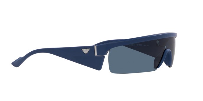 Occhiali da sole Emporio Armani EA 4204U (601380) colore bluette opaco forma rettangolare lenti blu scuro