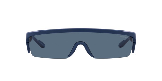 Occhiali da sole Emporio Armani EA 4204U (601380) colore bluette opaco forma rettangolare lenti blu scuro