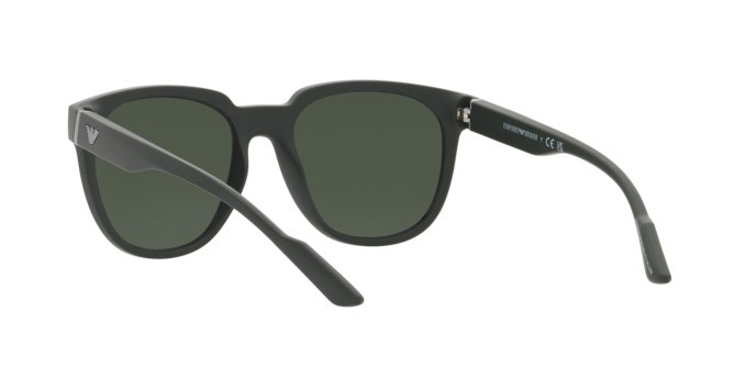 Sonnenbrillen Emporio Armani EA 4205 (50586R) farbe verde opaco form pantos gläser verde scuro specchiato petrolio