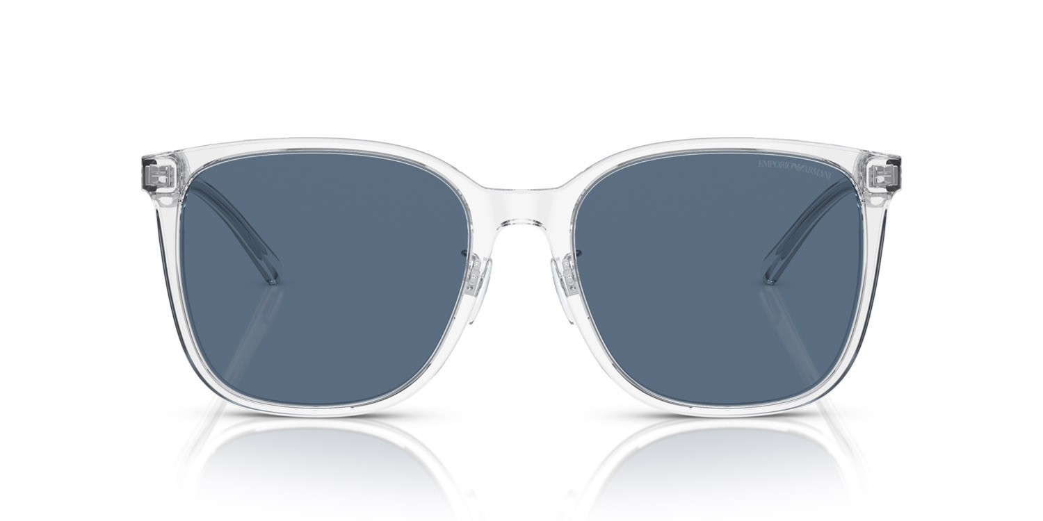 Sonnenbrillen Emporio Armani EA 4206D (589380) farbe crystal brillante form quadratisch gläser blu scuro