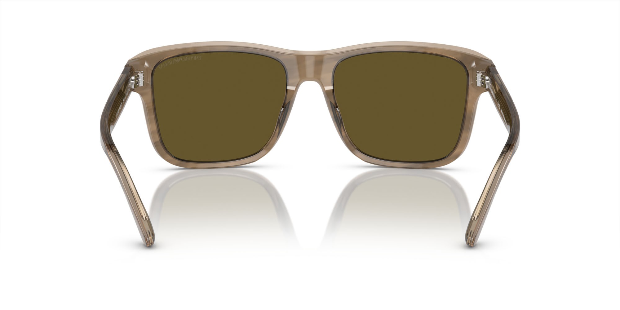 Occhiali da sole Emporio Armani EA 4208 (605573) colore verde lucido/marrone top forma quadrato lenti marrone scuro