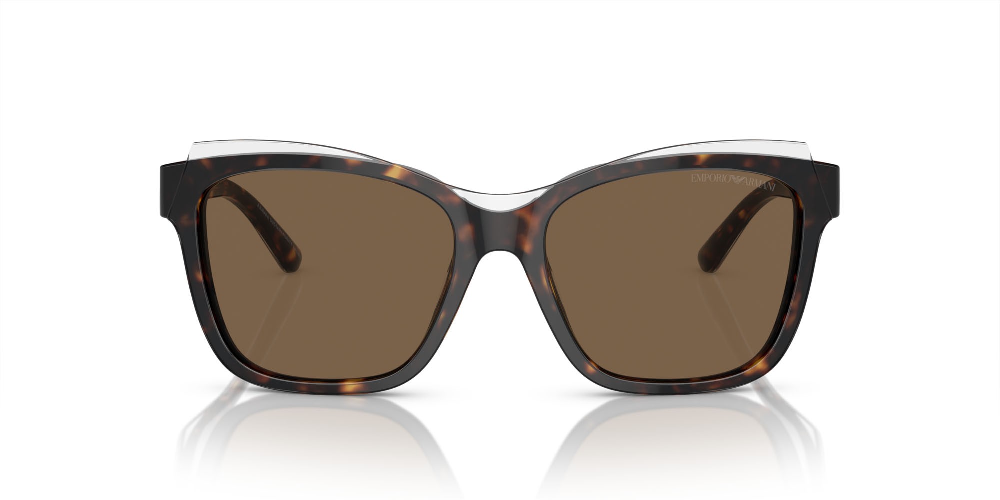 Sonnenbrillen Emporio Armani EA 4209 (605273) farbe havana lucido/cristallo top form quadratisch gläser marrone scuro