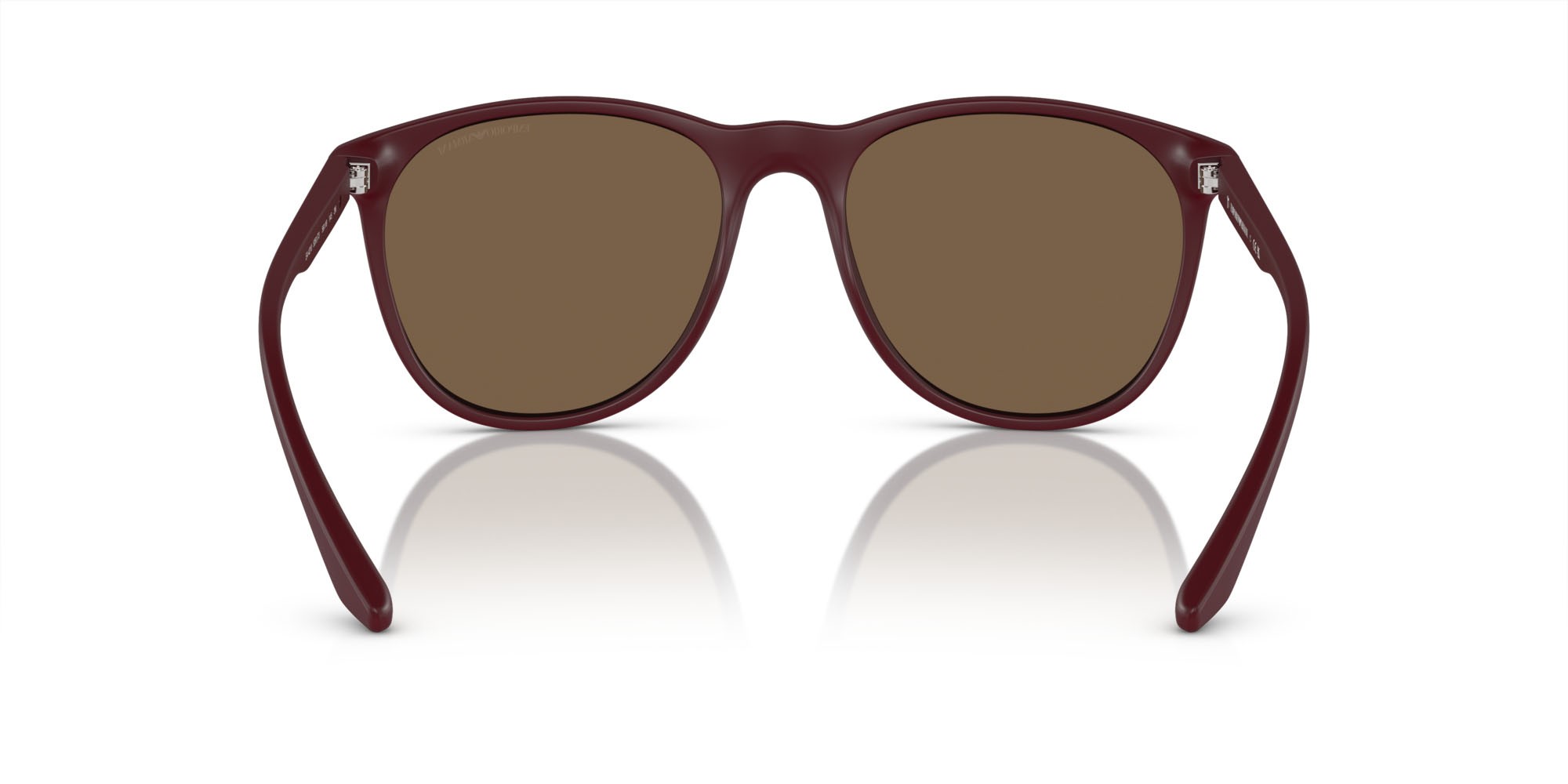 Occhiali da sole Emporio Armani EA 4210 (526173) colore bordeaux opaco forma pantos lenti marrone scuro