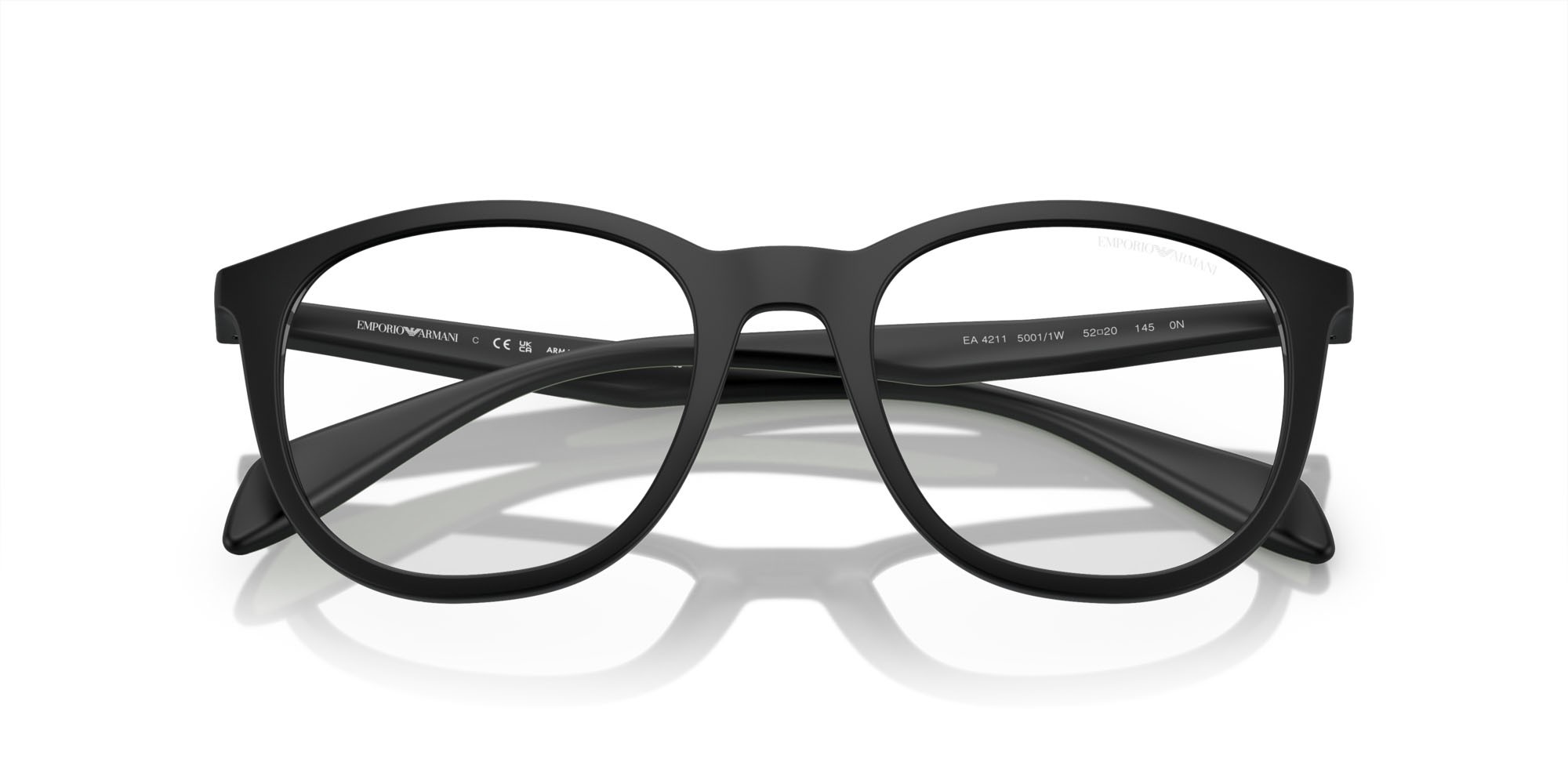 Occhiali da vista Emporio Armani EA 4211 (50011W) + Clip on colore nero opaco forma pantos lenti trasparente