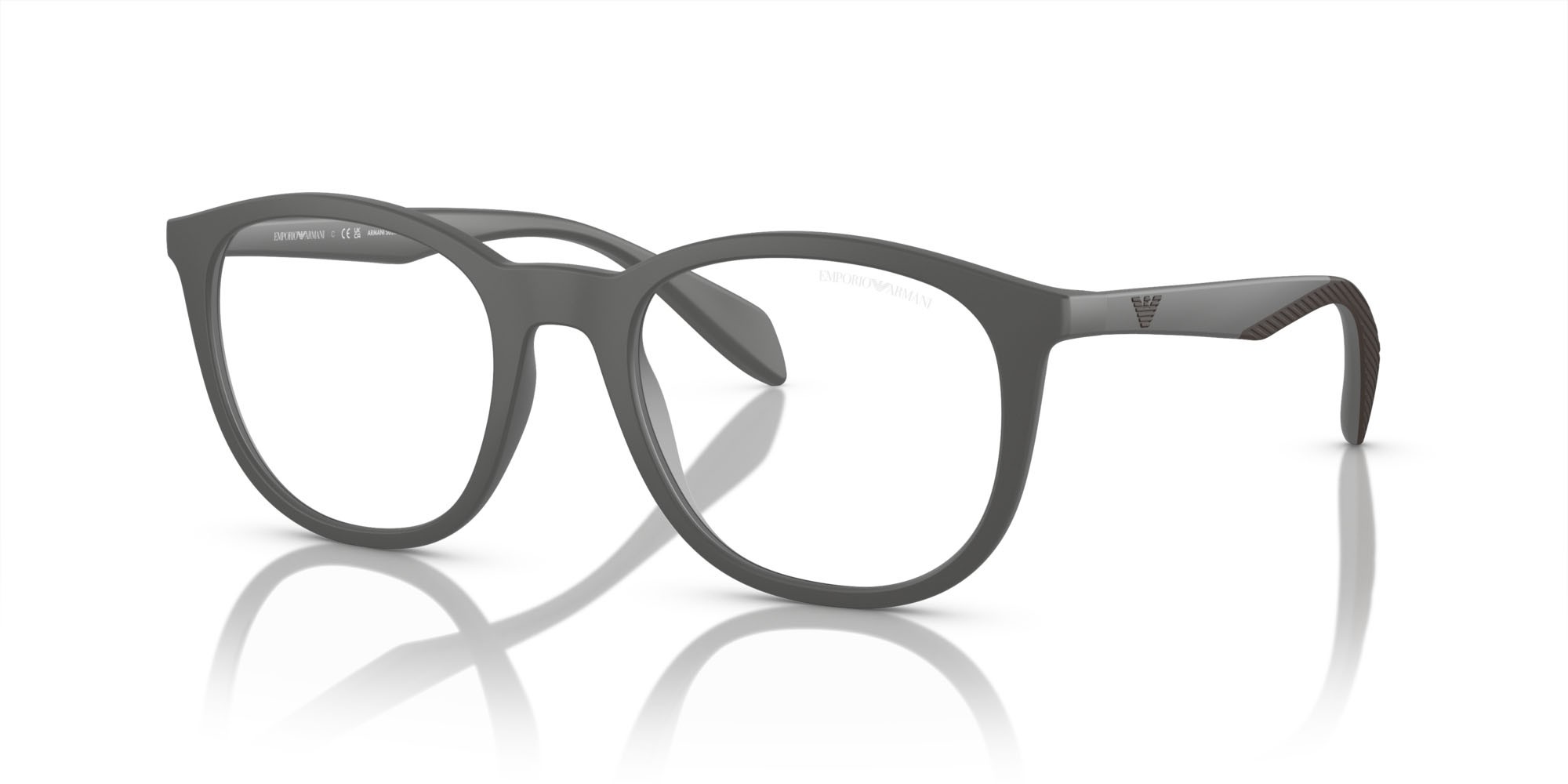 Eyeglasses Emporio Armani EA 4211 (51261W) + Clip on color grigio opaco shape pantos lenses trasparente