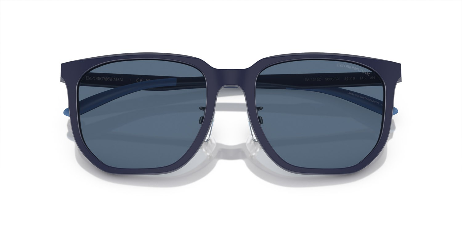 Sonnenbrillen Emporio Armani EA 4215D (508880) farbe blu opaco form quadratisch gläser blu scuro