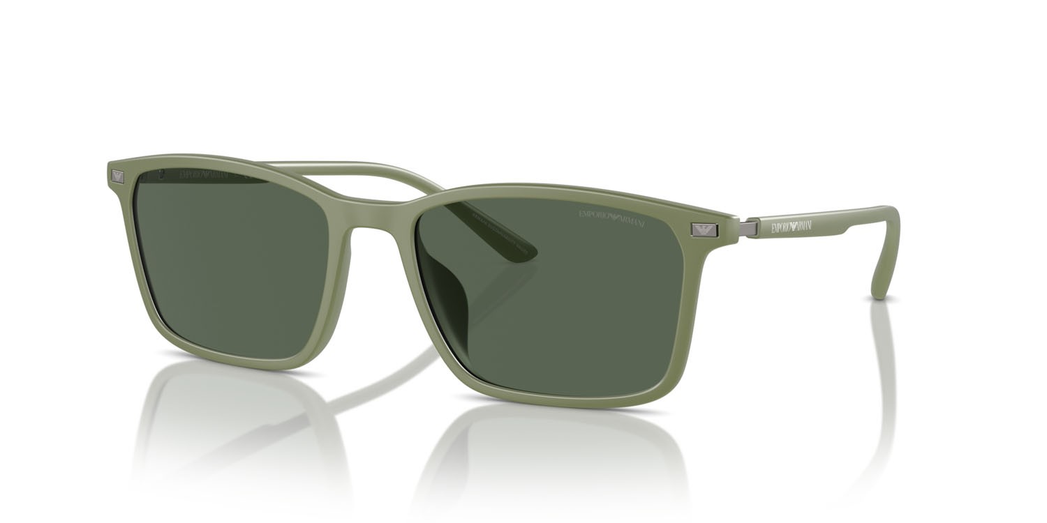 Sonnenbrillen Emporio Armani EA 4223U (542471) farbe verde opaco form rechteckig gläser verde scuro