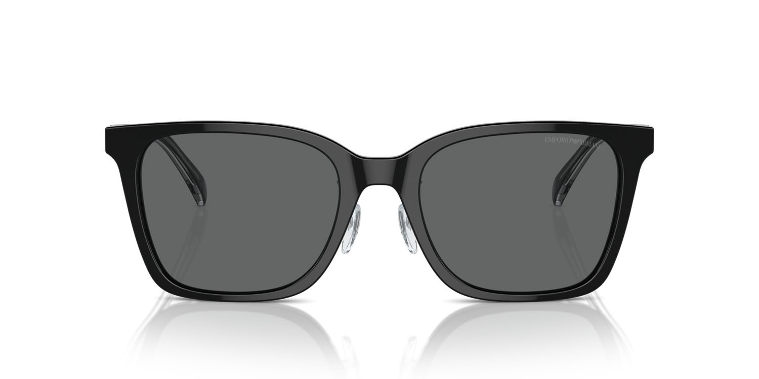 Occhiali da sole Emporio Armani EA 4226D (501787) colore nero lucido forma quadrato lenti grigio scuro