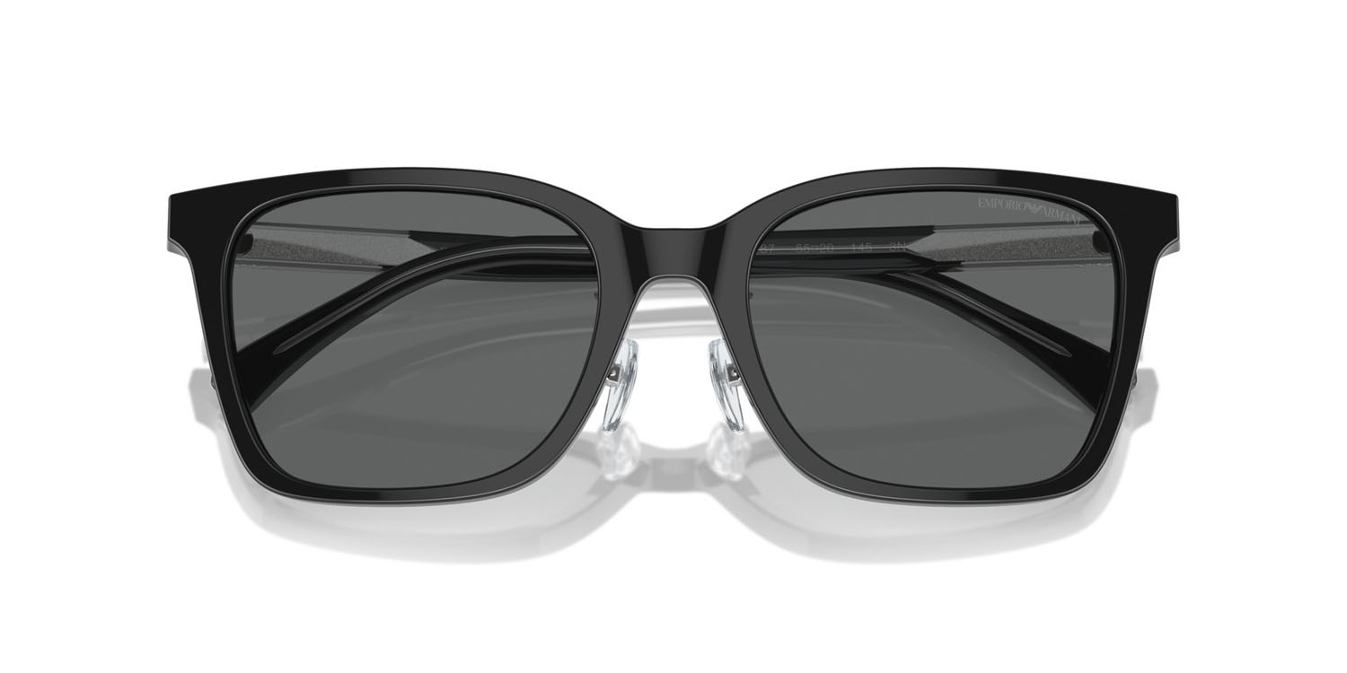 Occhiali da sole Emporio Armani EA 4226D (501787) colore nero lucido forma quadrato lenti grigio scuro