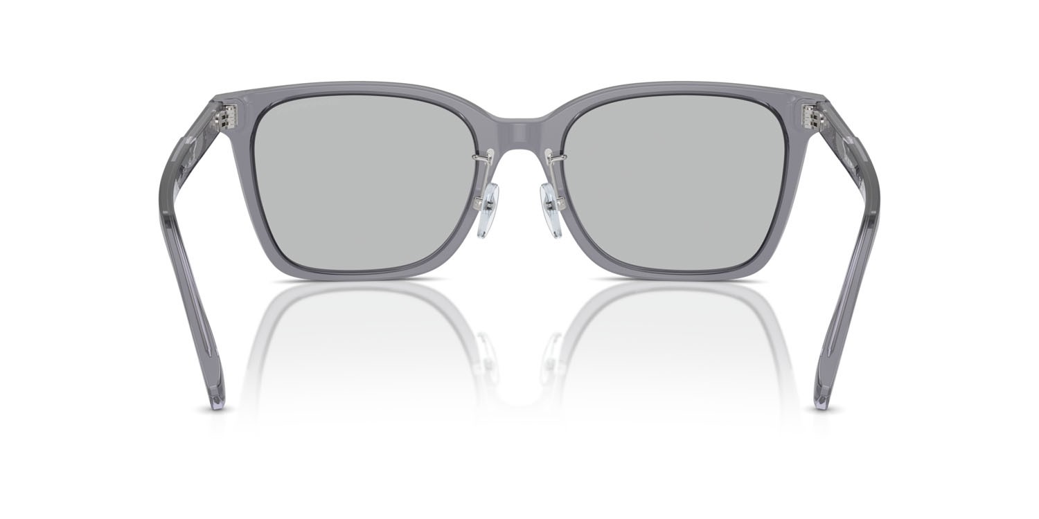 Occhiali da sole Emporio Armani EA 4226D (502987) colore grigio trasparente lucido forma quadrato lenti grigio chiaro