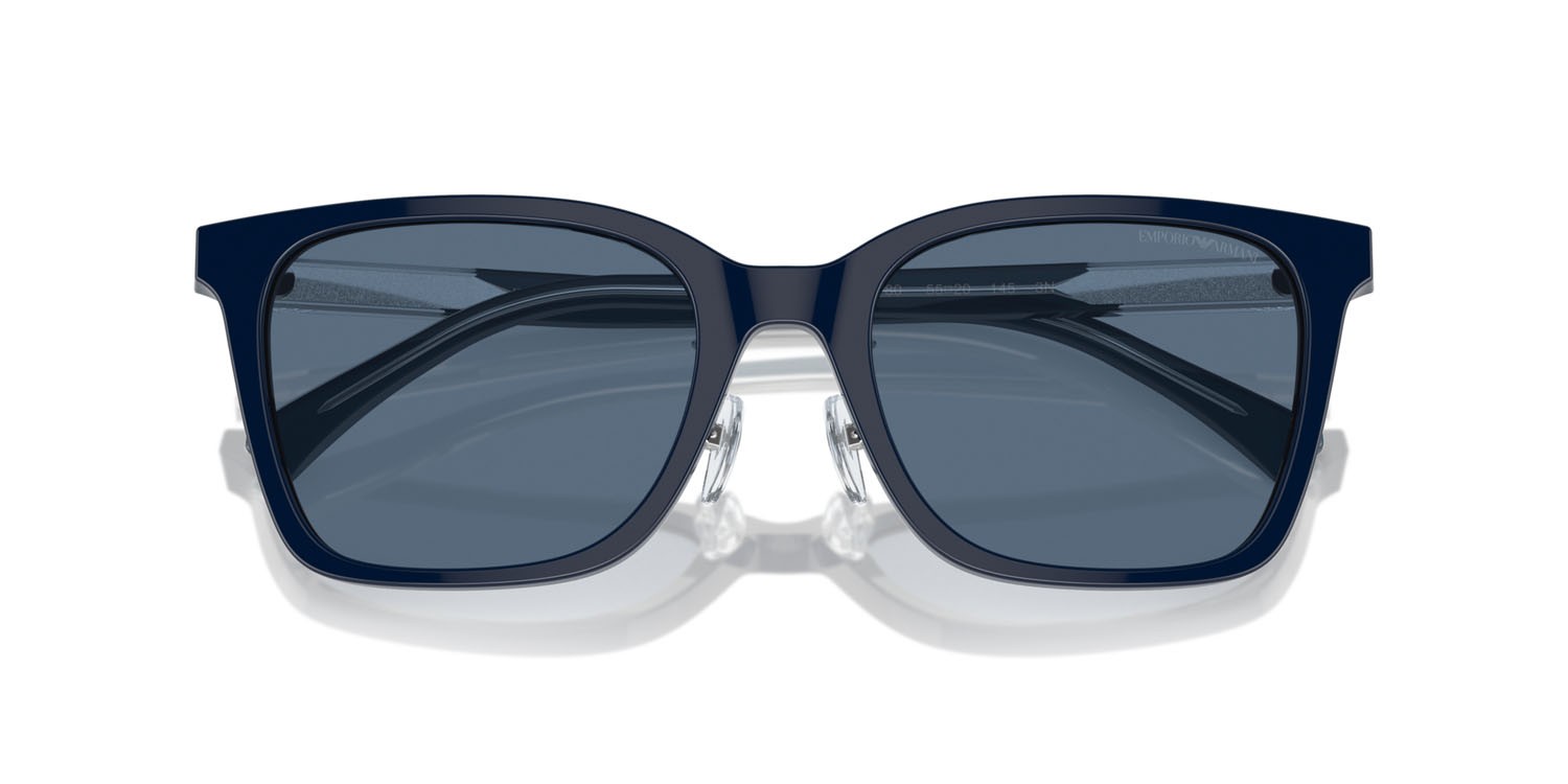 Occhiali da sole Emporio Armani EA 4226D (603980) colore blu lucido forma quadrato lenti blu scuro