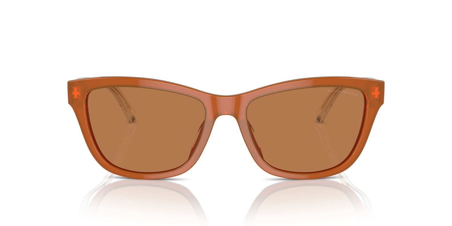 Sunglasses Emporio Armani EA 4227U (609773) color opaline orange shape cat eye lenses marrone