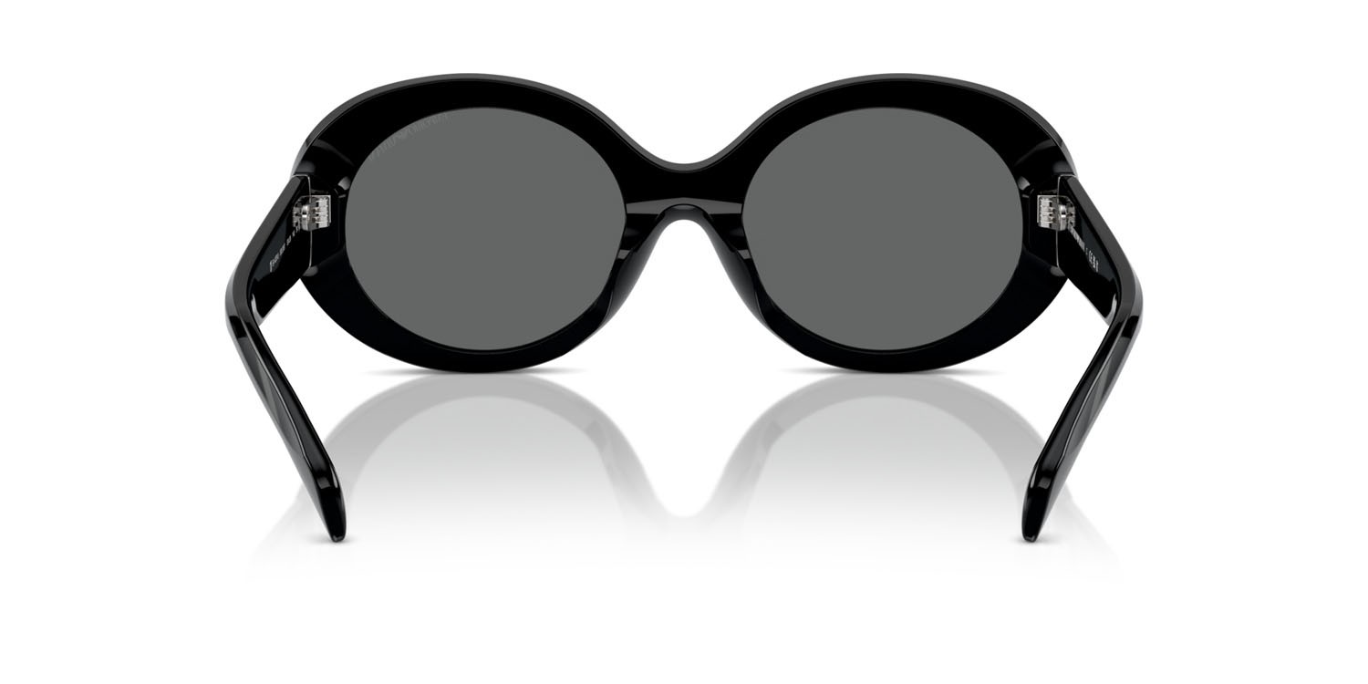 Sunglasses Emporio Armani EA 4231U (501787) color nero lucido shape oval lenses grigio scuro