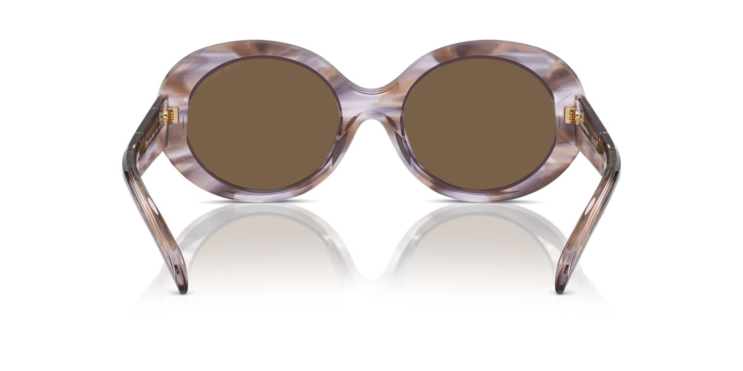 Sunglasses Emporio Armani EA 4231U (615673) color striato marrone shape oval lenses marrone scuro
