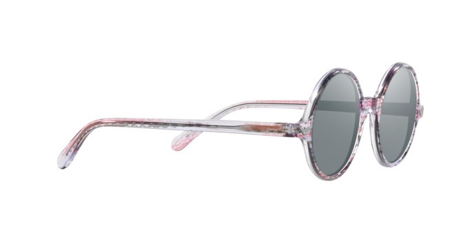 Sonnenbrillen Emporio Armani EA 501M (60196G) farbe crystal pink pattern form rund gläser grigio nero specchiato