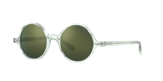Sonnenbrillen Emporio Armani EA 501M (60216R) farbe crystal striped green form rund gläser verde scuro specchiato petrolio