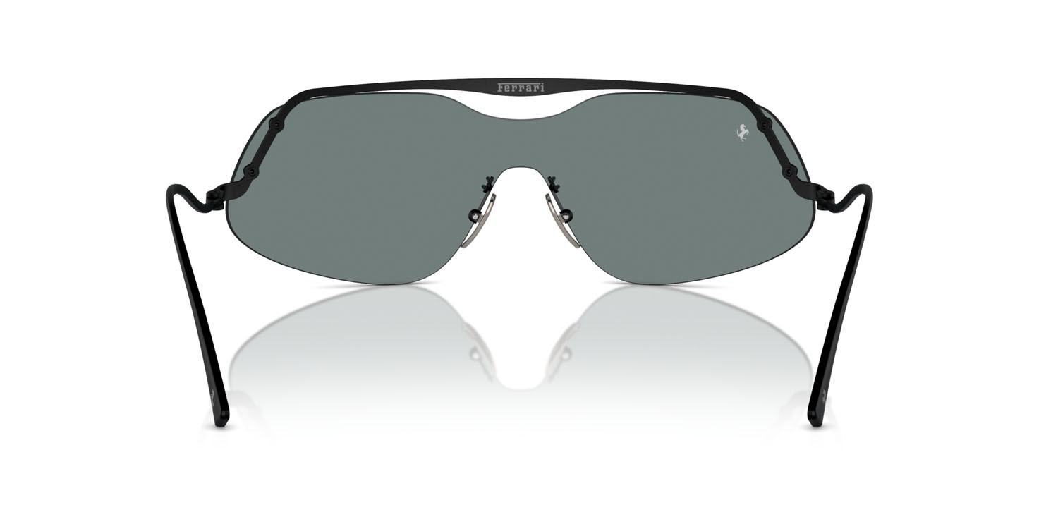 Occhiali da sole Ferrari FH 1007 (101/6Q) colore nero opaco forma rettangolare lenti bronzo a specchio