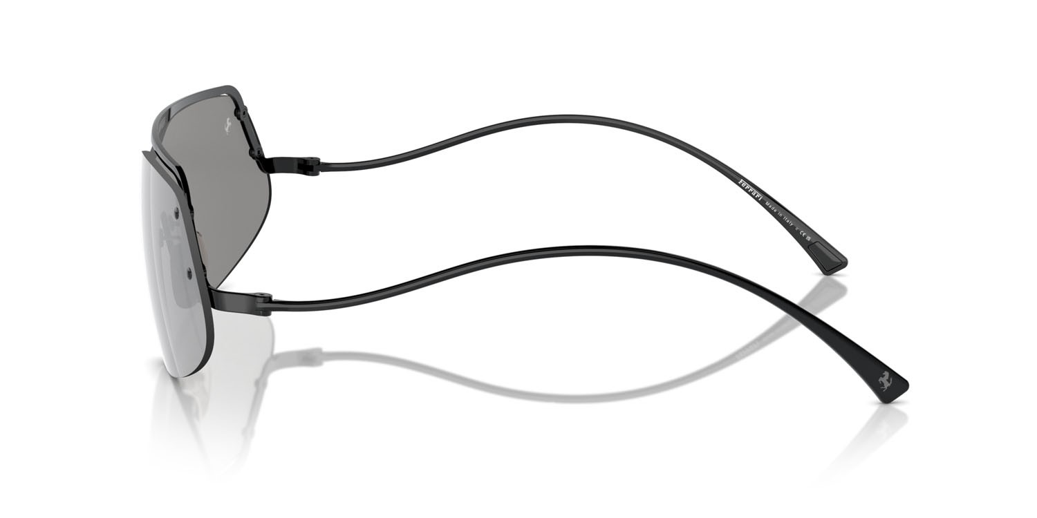Occhiali da sole Ferrari FH 1007 (102/Z6) colore nero forma rettangolare lenti argento a specchio